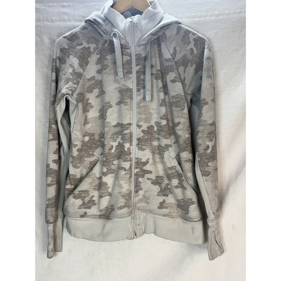 Athleta Jackets & Blazers - Women's Size Medium Athleta Jacket Tan Camo Hooded Zip up